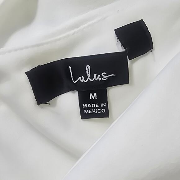 LULU'S SZ M Make It a Date White Sleeveless Wide-Leg Jumpsuit NEW B27 - Picture 14 of 15